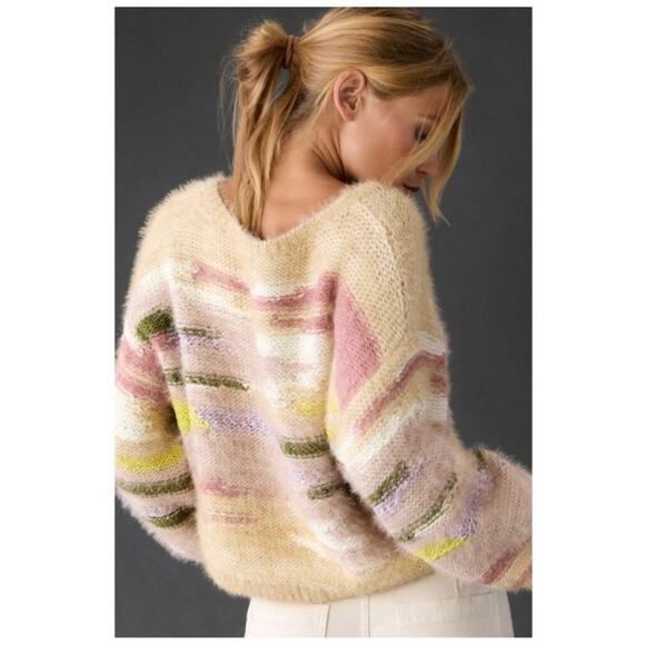 Pilcro Multicolor Fuzzy Sweater - Picture 2 of 13